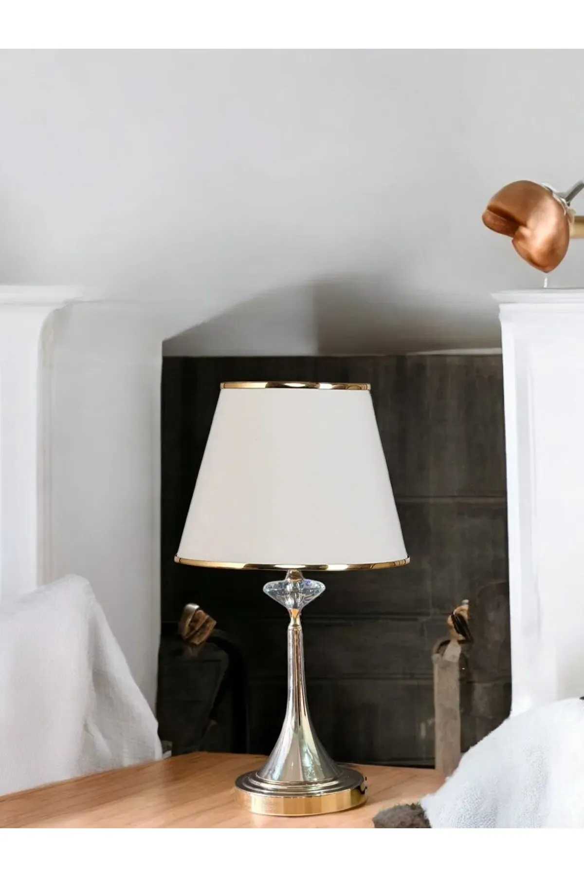ABAJUR,MODERN,TAŞLI,GOLD,MORANGO MODEL