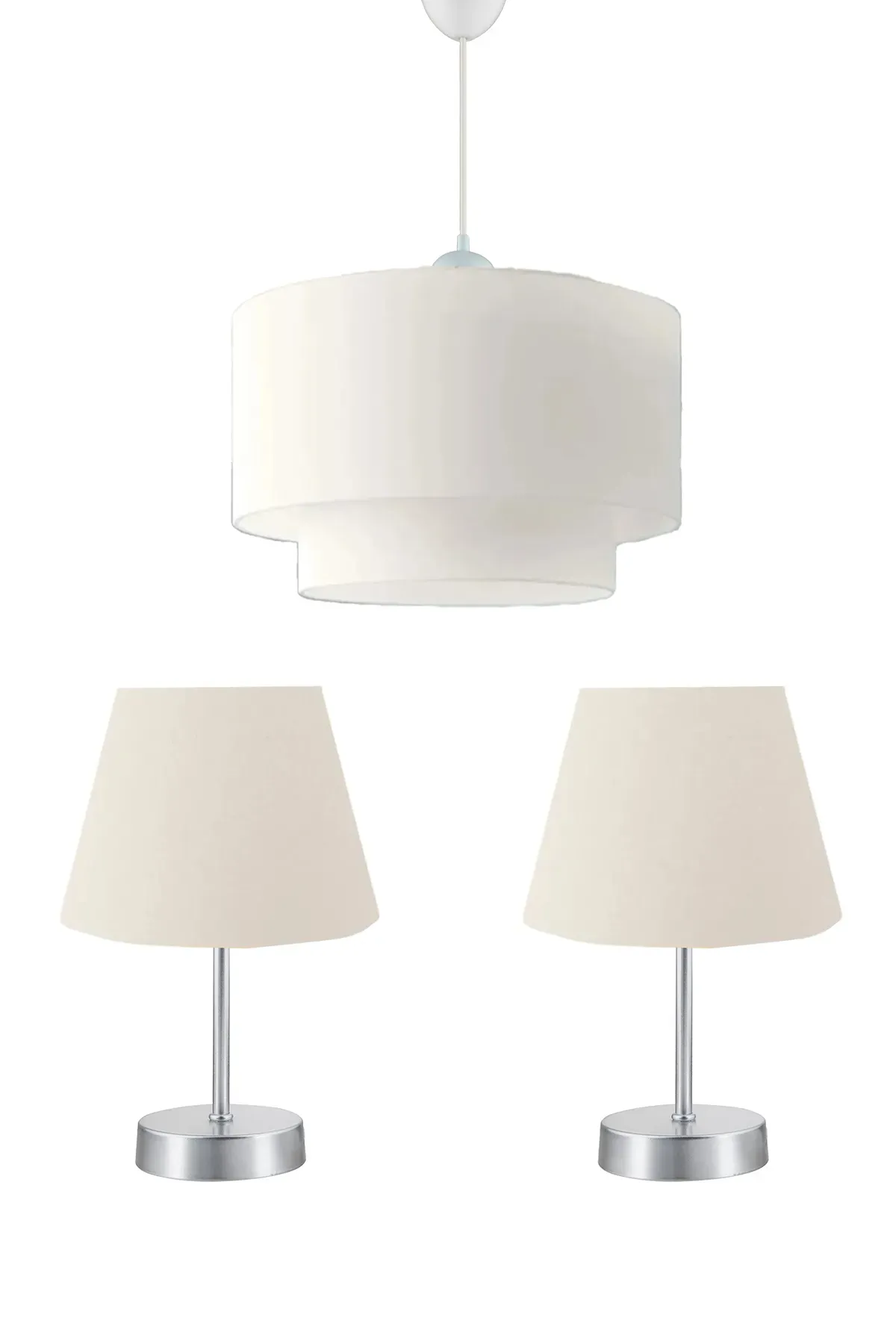 AVİZE,SARKIT,MODERN,CARROLA MODEL ABAJUR KOMİDİN SET