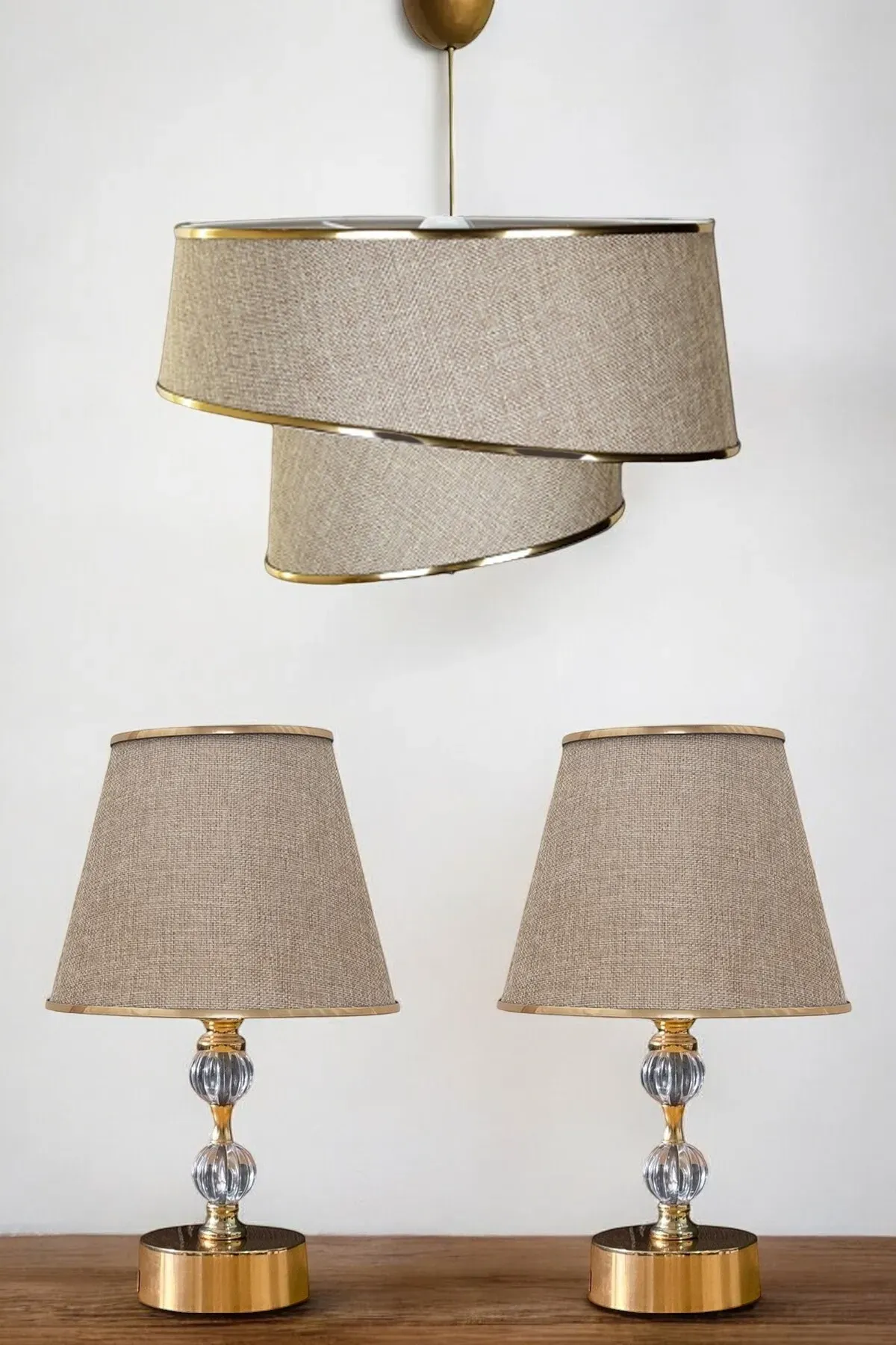 AVİZE,ABAJUR,KOMİDİN SET,MODERN,SARKIT,CONEJO MODEL